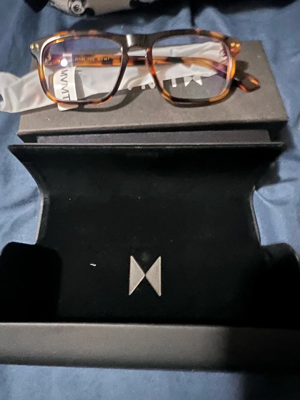 MVMT blue light Tortoiseshell Square Glasses NWT